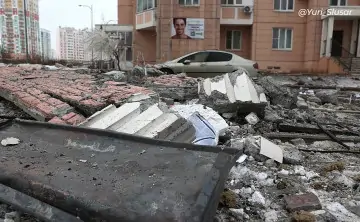 Последствия атаки БПЛА. Фото из telegram-канала губернатора Юрия Слюсаря