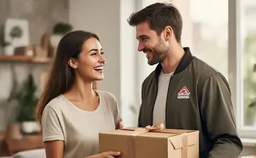 Курьер, иллюстрация сгенерирована нейросетью GigaChat