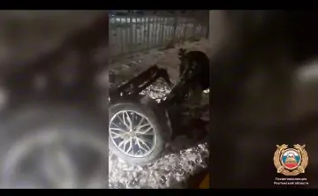 KIA потеряла переднюю подвеску. Фото отдела пропаганды региональной Госавтоинспекции