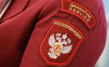 Шеврон сотрудника Роспотребнадзора. Фото Виталия Тимкива, РИА Новости