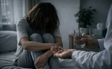 Девушка в реабилитационном центре. Иллюстрация ChatGPT.