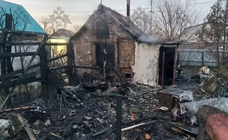 Сгоревший дом. Фото Следственного комитета Ростовской области