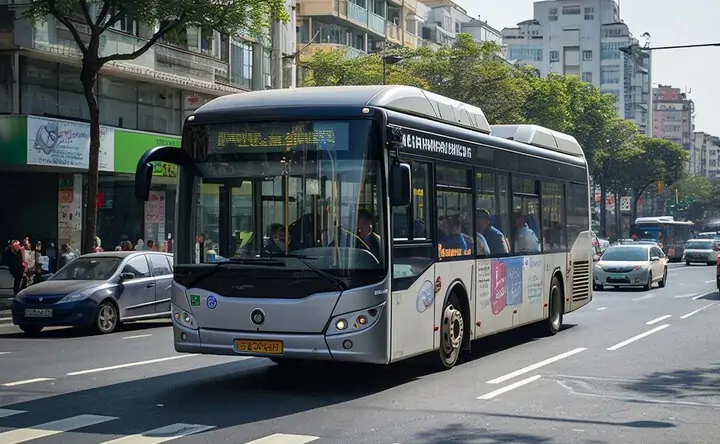 Автобус. Фото сгенерировано нейросетью GigaChat