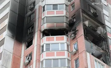 Пострадавший после атаки БПЛА дом в Левенцовке. Фото пресс-службы губернатора Ростовской области