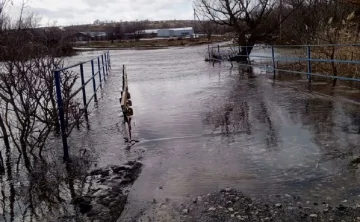 Затопленный мост. Фото Светланы Бабенко.