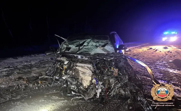 Место ДТП. Фото для иллюстрации пресс-службы Госавтоинспекции по Ростовской области