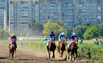 Скачки на Ростовском ипподроме. Фото Аркадия Будницкого, «Наше время»