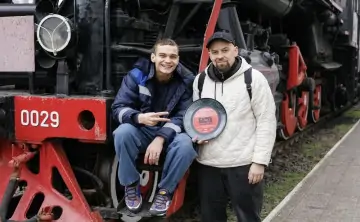 Слава Копейкин и Стас Иванов на съёмках. Фото пресс-службы фильма «БАСТА. Начало игры».