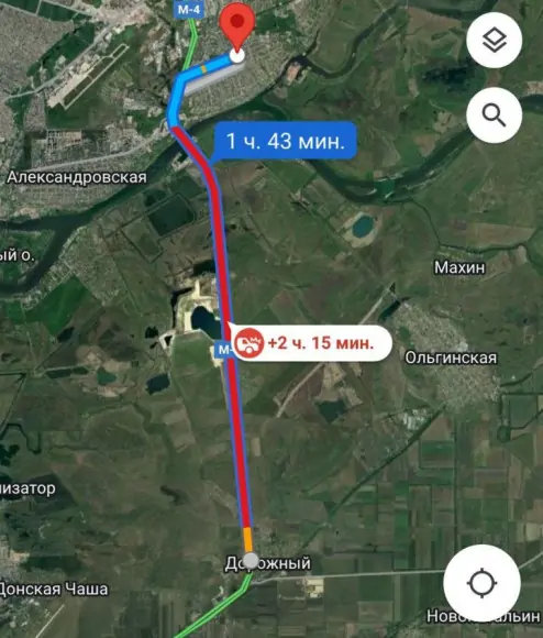 Пробка в районе смертельного ДТП с 