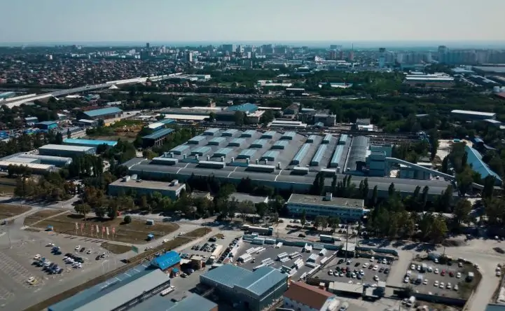 Комбинат крупнопанельного домостроения, вид сверху. Фото пресс-службы Интеко