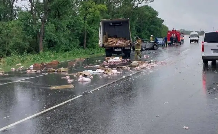 Фото с места ДТП отдела пропаганды регионального УГИБДД