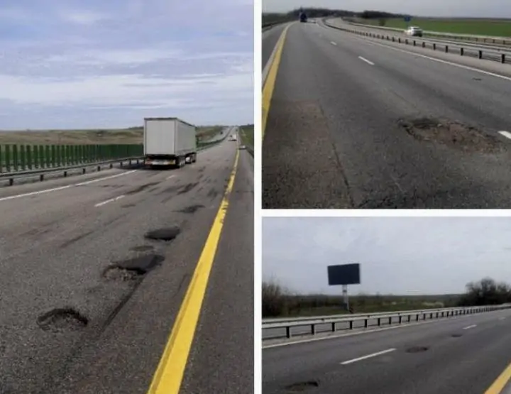 Разбитая дорога на М4 «Дон». Фото из Telegram-канала «М4»