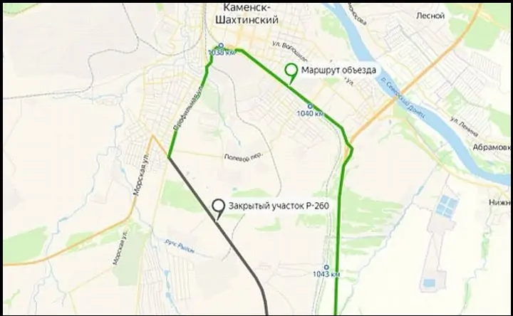 Схема объезда