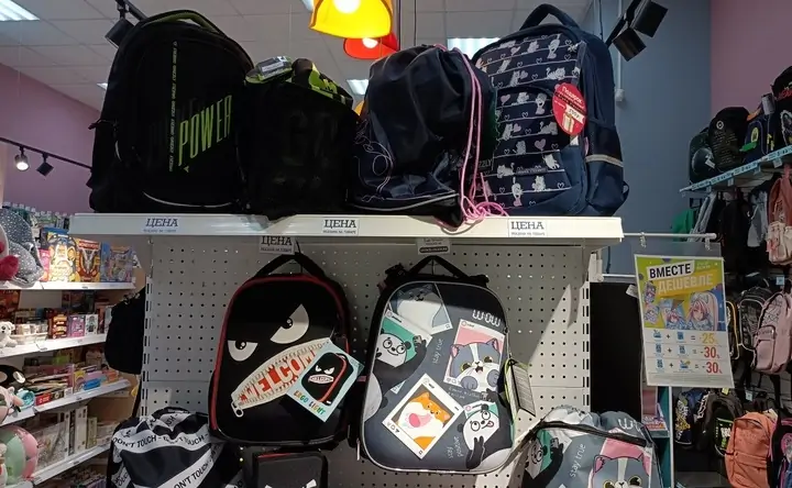 Школьные рюкзаки в ростовском магазине. Фото donnews.ru