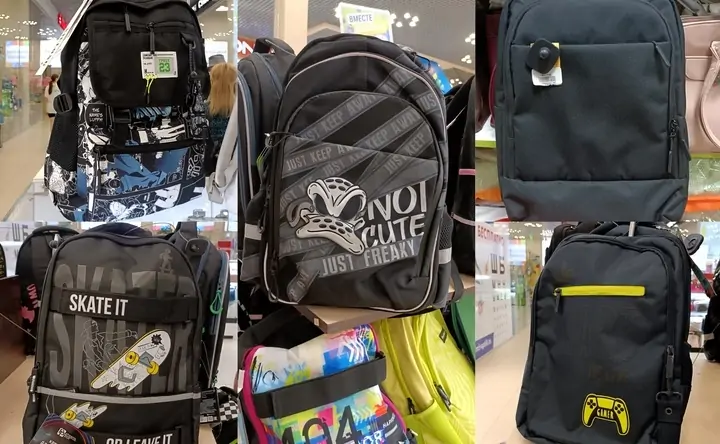 Коллаж с рюкзаками для мальчиков в ростовских магазинах. Фото donnews.ru