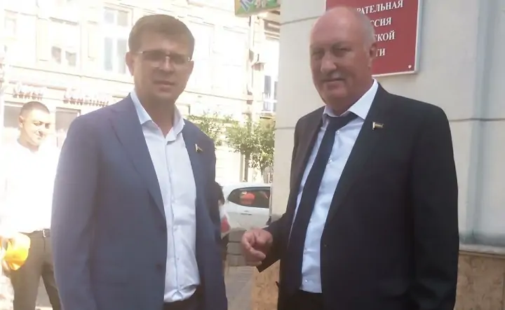 Сергей Косинов (справа) и Борис Вальтер. Фото donnews.ru.