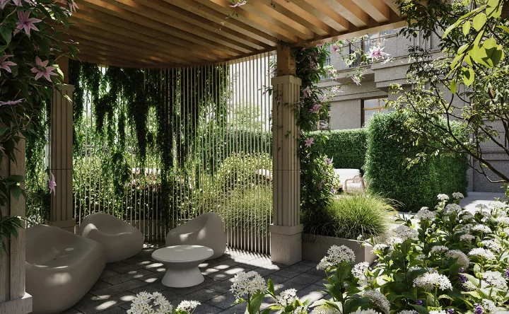 Зелёные приватные комнаты. Фото предоставлено пресс-службой СЗ «Альянс Групп»