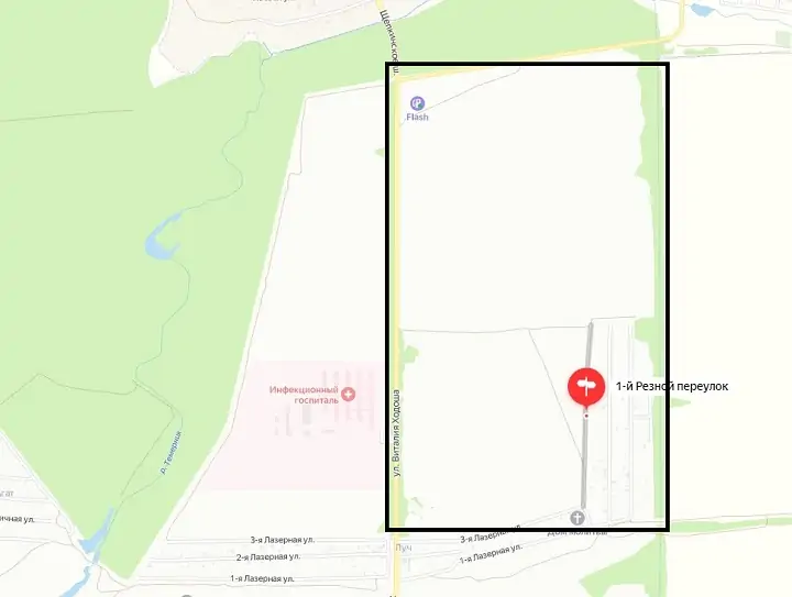 Примерные границы участка, отведённого под планировку и межевание