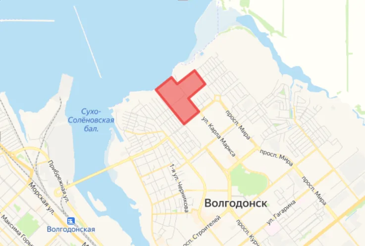 Расположение участка под новый район.