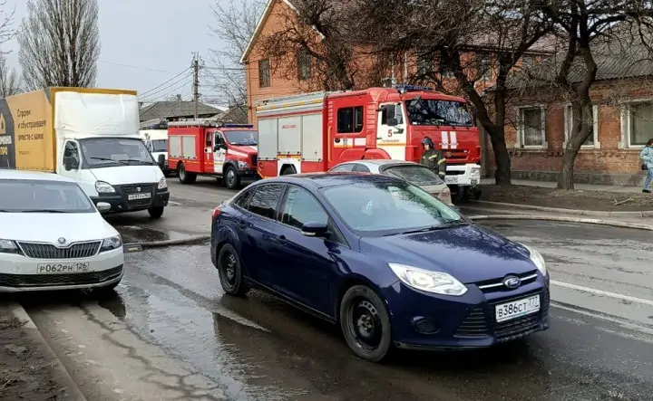 Фото с места пожара пресс-службы ГУ МЧС по Ростовской области