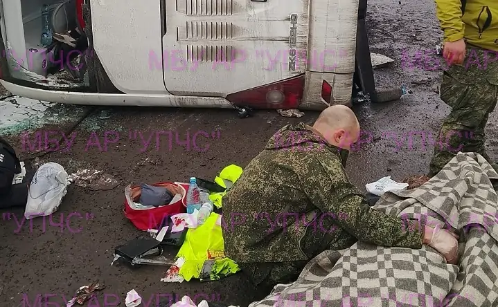 Фото с места ДТП спасателей Аксайского района