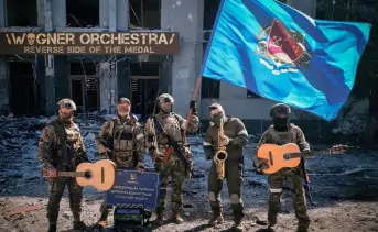 Бойцы ЧВК Вагнер в Луганской области. Фото из соцсетей.