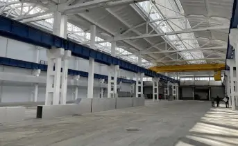 Строительство завода изнутри. Фото пресс-службы компании «Лебединский торговый дом»