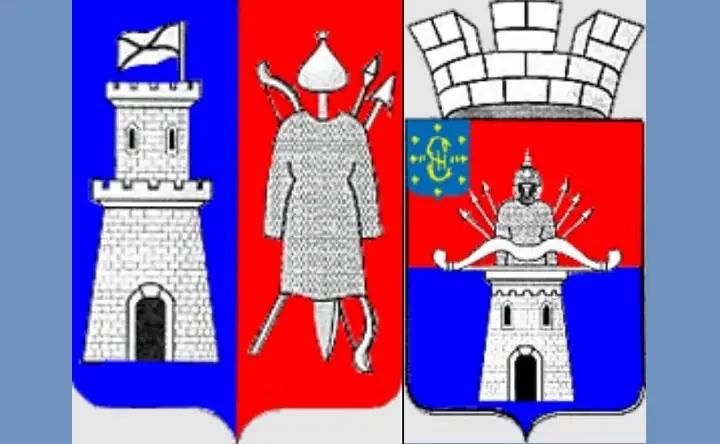 Высочайше утверждённый герб 1811 года (слева). Вариант герба 1847 года историографа А.А. Скальковского. Фото ru.wikipedia.org